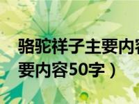 骆驼祥子主要内容50字第13章（骆驼祥子主要内容50字）