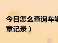 今日怎么查询车辆违章app（怎么查询车辆违章记录）