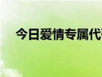 今日爱情专属代码大全（爱情留言代码）