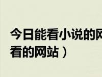 今日能看小说的网站免费（全网小说可以免费看的网站）