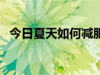 今日夏天如何减肥最有效（夏天如何减肥）