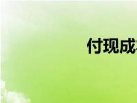 付现成本（付现成本）