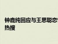 钟鹿纯回应与王思聪恋情 爱上超模裸拍胸部激凸个人资料被热搜