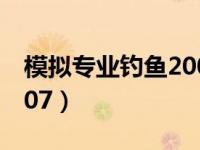 模拟专业钓鱼2009怎么玩（模拟专业钓鱼2007）
