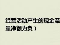 经营活动产生的现金流量净额为负（经营活动产生的现金流量净额为负）