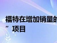福特在增加销量的同时致力于“更美好的世界”项目