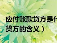 应付账款贷方是什么意思（应付账款中借方和贷方的含义）