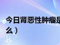 今日肾恶性肿瘤是什么原因（肾恶性肿瘤是什么）