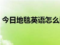 今日地毯英语怎么翻译（地毯用英语怎么说）