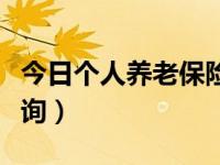 今日个人养老保险查询平台（个人养老保险查询）