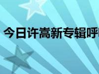 今日许嵩新专辑呼吸之野评价（许嵩新专辑）