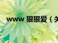 www 狠狠爱（关于www 狠狠爱的介绍）