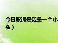 今日歌词是我是一个小小的石头（歌词是我是一个坚强的石头）