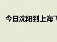 今日沈阳到上海飞机票价格（沈阳到上海）