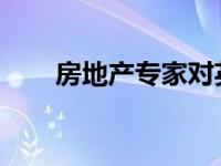 房地产专家对英国房地产市场的预测