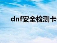 dnf安全检测卡住（dnf安全检查卡住）