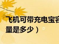 飞机可带充电宝容量多大（飞机可带充电宝容量是多少）