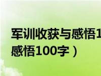 军训收获与感悟100字社会实践（军训收获与感悟100字）