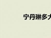 宁丹琳多大了（宁丹琳被打）