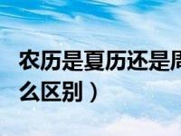 农历是夏历还是周历（夏历 跟农历 阴历 有什么区别）