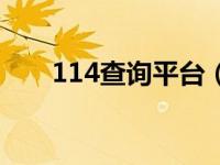 114查询平台（114查询平台是什么）