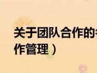 关于团队合作的名言语录80句（关于团队合作管理）