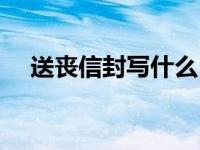 送丧信封写什么（送丧礼金信封怎么写）