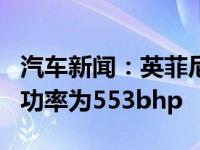 汽车新闻：英菲尼迪提到原型中的引擎产生的功率为553bhp