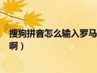 搜狗拼音怎么输入罗马数字（搜狗输入法罗马数字II 怎么打啊）