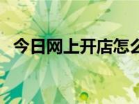 今日网上开店怎么开呀（网上开店怎么开）