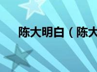陈大明白（陈大明-中国内地导演简介）