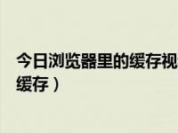 今日浏览器里的缓存视频在哪里（怎样查看浏览器里的视频缓存）