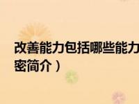 改善能力包括哪些能力（天生改善力：绩效提升200%的秘密简介）