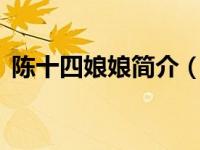 陈十四娘娘简介（驱妖娘娘冒险奇谭4简介）