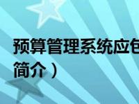 预算管理系统应包括哪些模块（预算管理系统简介）