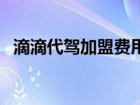 滴滴代驾加盟费用明细表（滴滴代驾简介）
