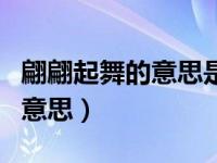 翩翩起舞的意思是什么标准答案（翩翩起舞的意思）