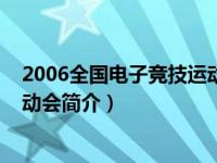 2006全国电子竞技运动会简介图片（2006全国电子竞技运动会简介）