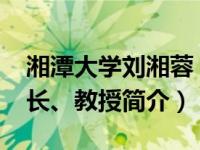 湘潭大学刘湘蓉（刘婷-湘潭大学商学院副院长、教授简介）