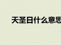 天圣日什么意思（天圣-汉语词汇简介）