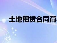 土地租赁合同简单（土地租赁合同简介）