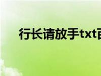 行长请放手txt百度（行长请放手简介）