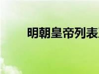 明朝皇帝列表及简介（正太控简介）