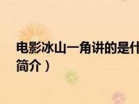 电影冰山一角讲的是什么（冰山一角-西班牙电影作品名称简介）
