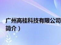广州高桂科技有限公司开发的游戏（广州高桂科技有限公司简介）