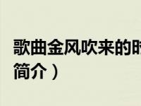 歌曲金风吹来的时候简介（伤心的时候唱首歌简介）