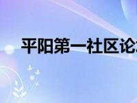 平阳第一社区论坛（莆田第一社区简介）