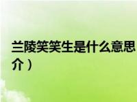 兰陵笑笑生是什么意思（金瓶梅传奇——兰陵笑笑生秘史简介）