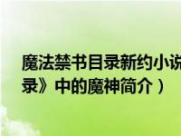 魔法禁书目录新约小说铅笔小说（娘娘-《新约魔法禁书目录》中的魔神简介）