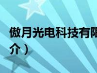 傲月光电科技有限公司（傲月星辰网游公会简介）